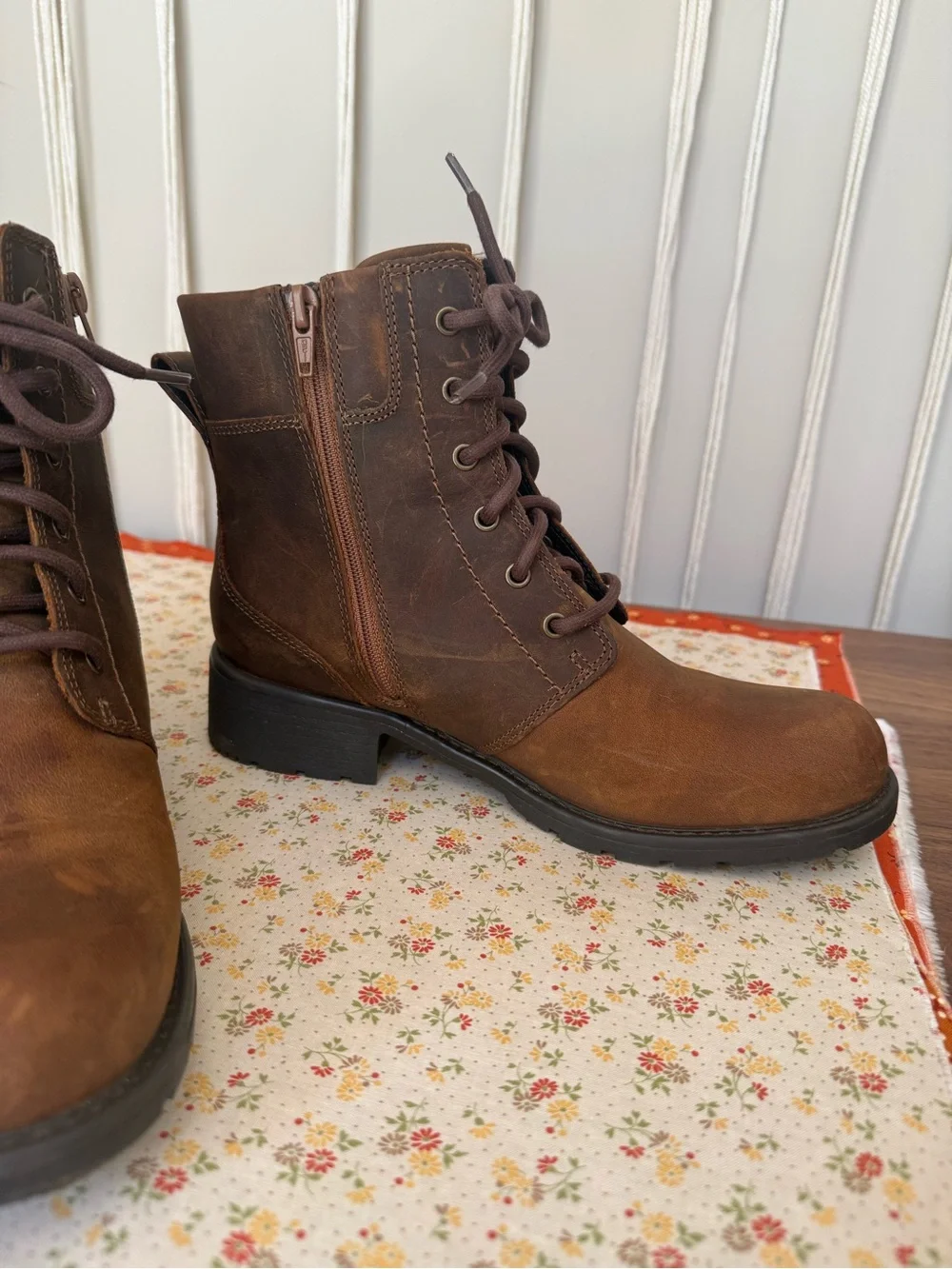 Clark’s Women’s Lace-Up Leather Boots